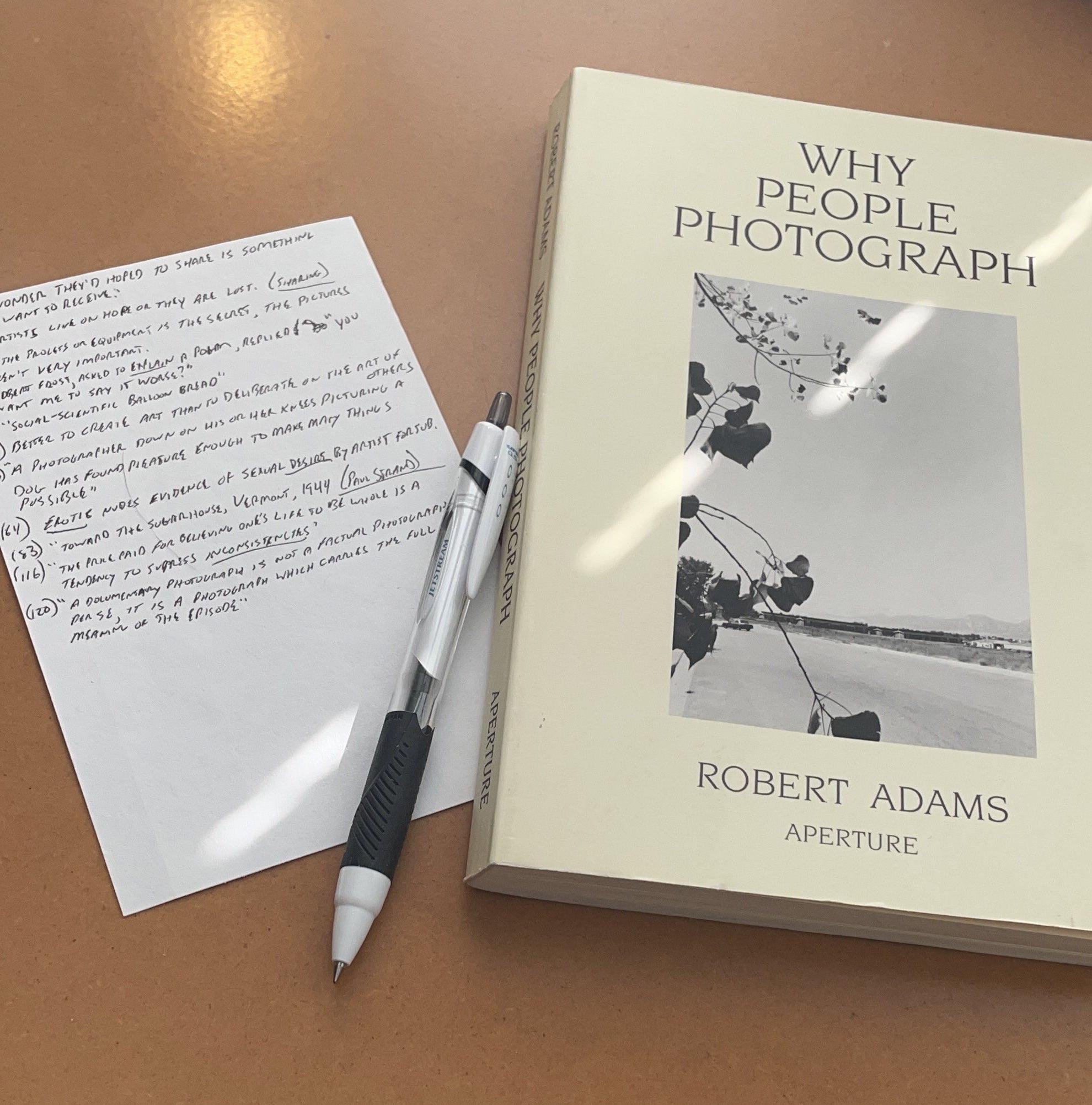 Reading notes for ’Why People Photograph