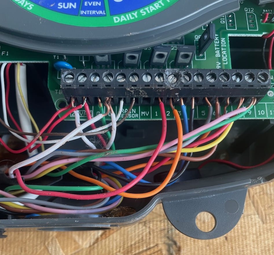 Wiring in the old controller